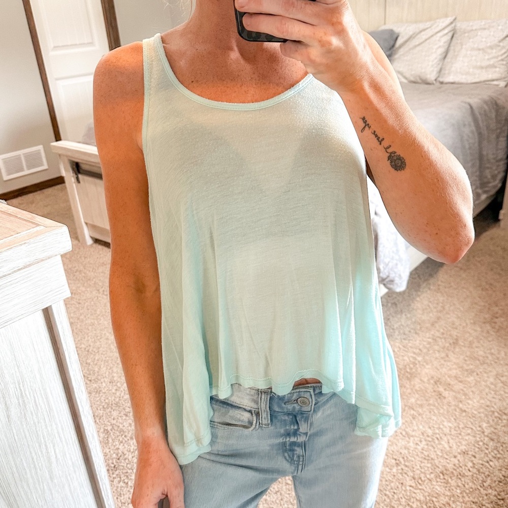Wasabi + Mint Flowy Tank Top Size Small